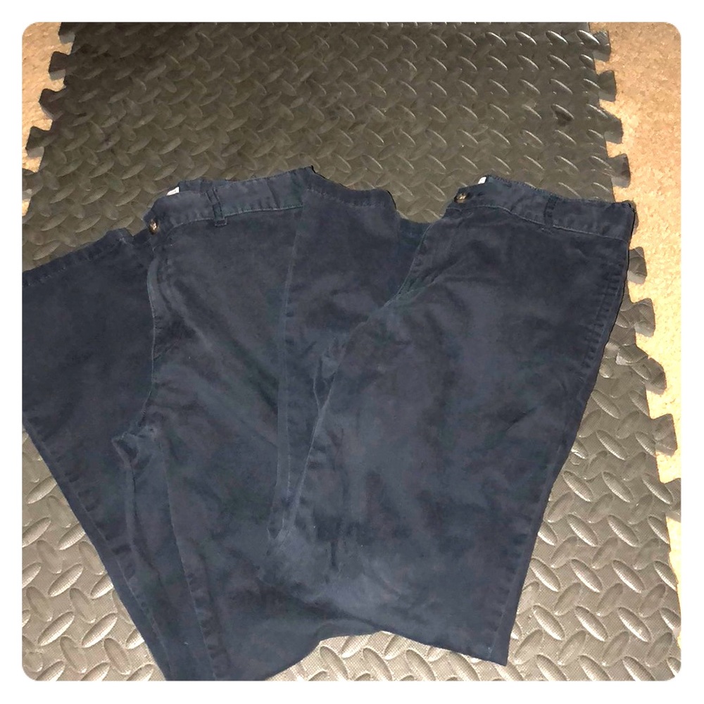 2 pair size 12 boys Navy Blue uniform pants